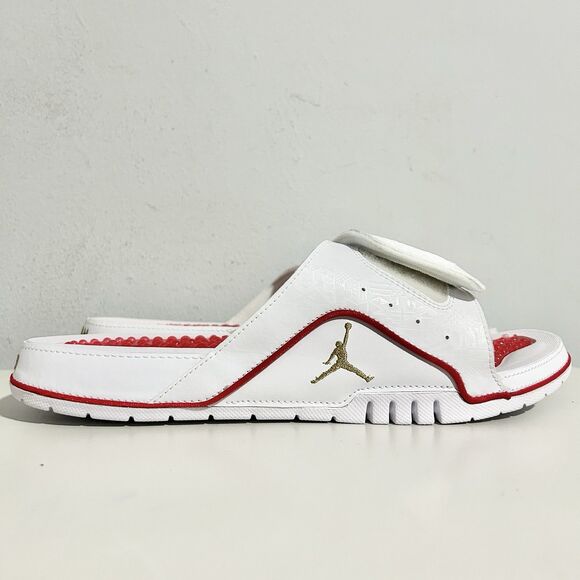 Air Jordan Hydro 4 Retro “Uni Red Gold” Men’s Size 12 Cushioned Lifestyle Slides main image 7